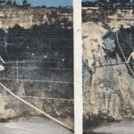 Blonde walking on a tightrope